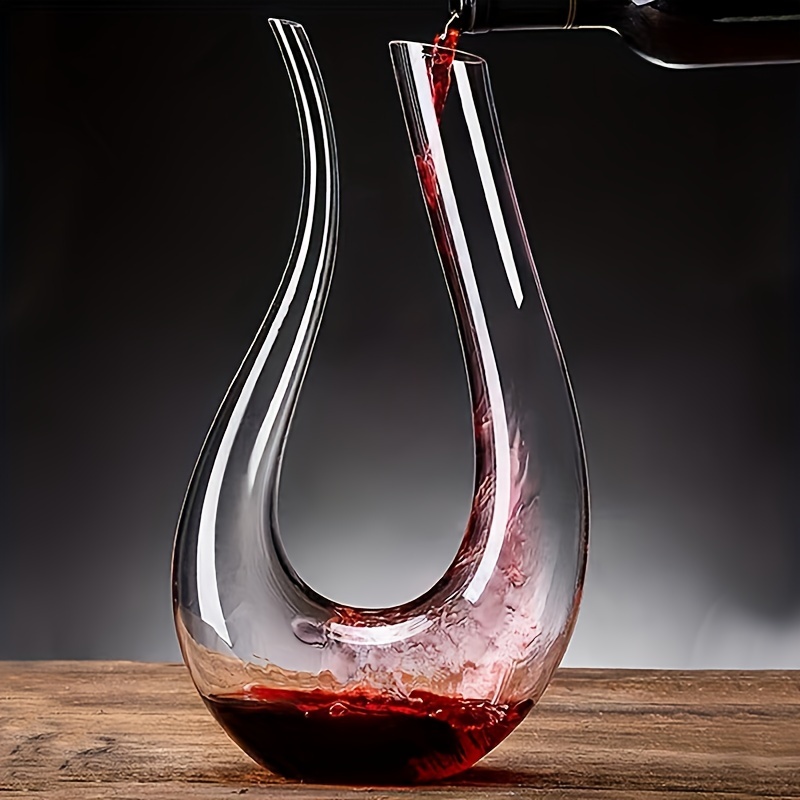 Decanter per vino in cristallo senza piombo, filatura a 360 gradi, aeratore per  vino rosso da 1,5 l, ottima confezione regalo, accessori per vino :  : Casa e cucina