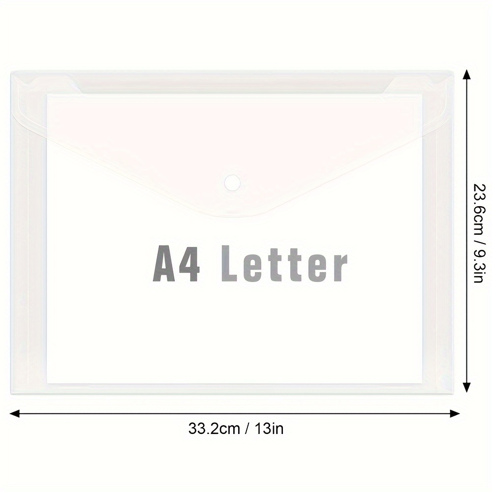 30PCS Plastic Envelopes Poly Envelopes, Document Folders, Snap Button  Closure