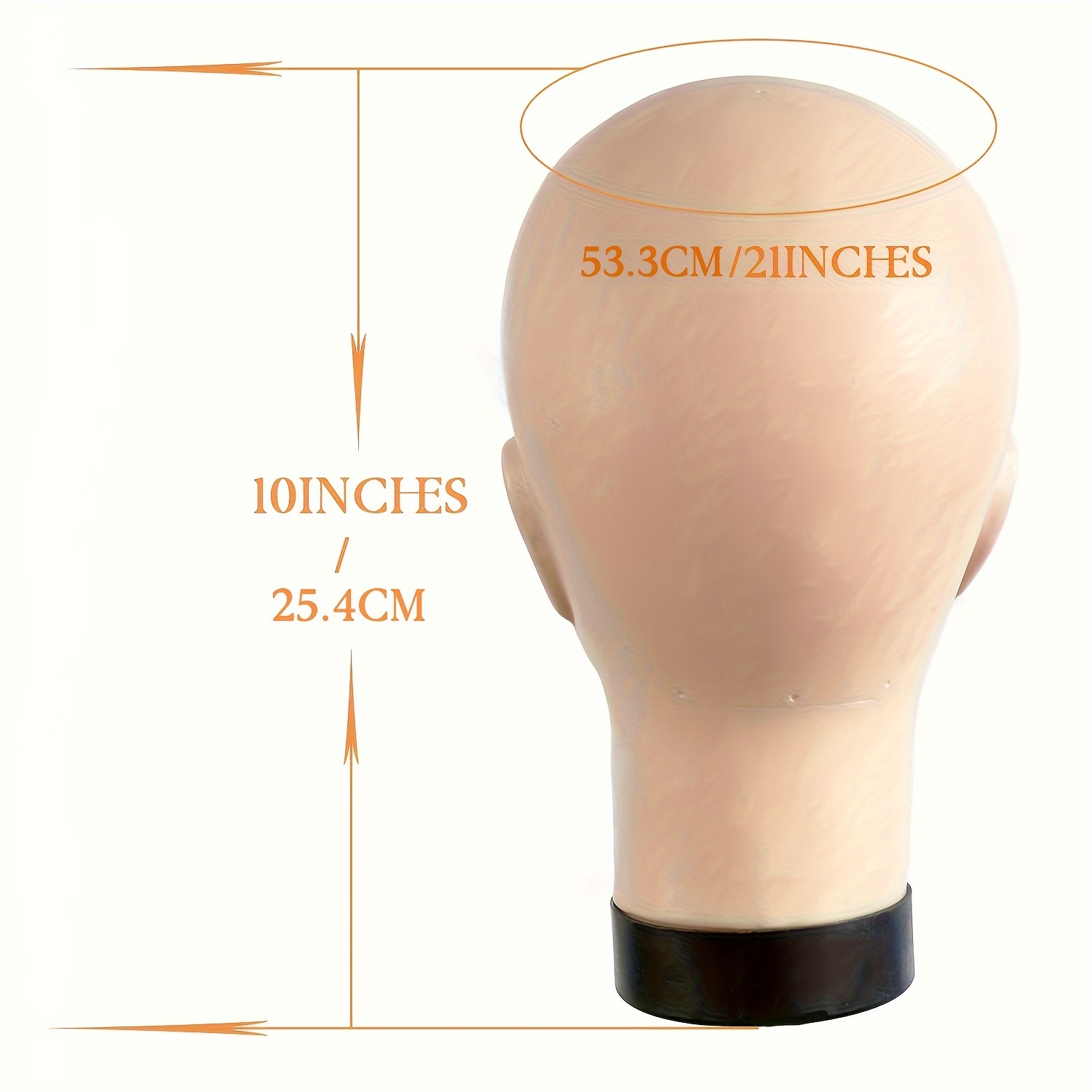Bald Mannequin Head Brown Female Professional Cosmetology For Wig Making,  Display Wigs, Eyeglasses, Hairs With T Pins 21