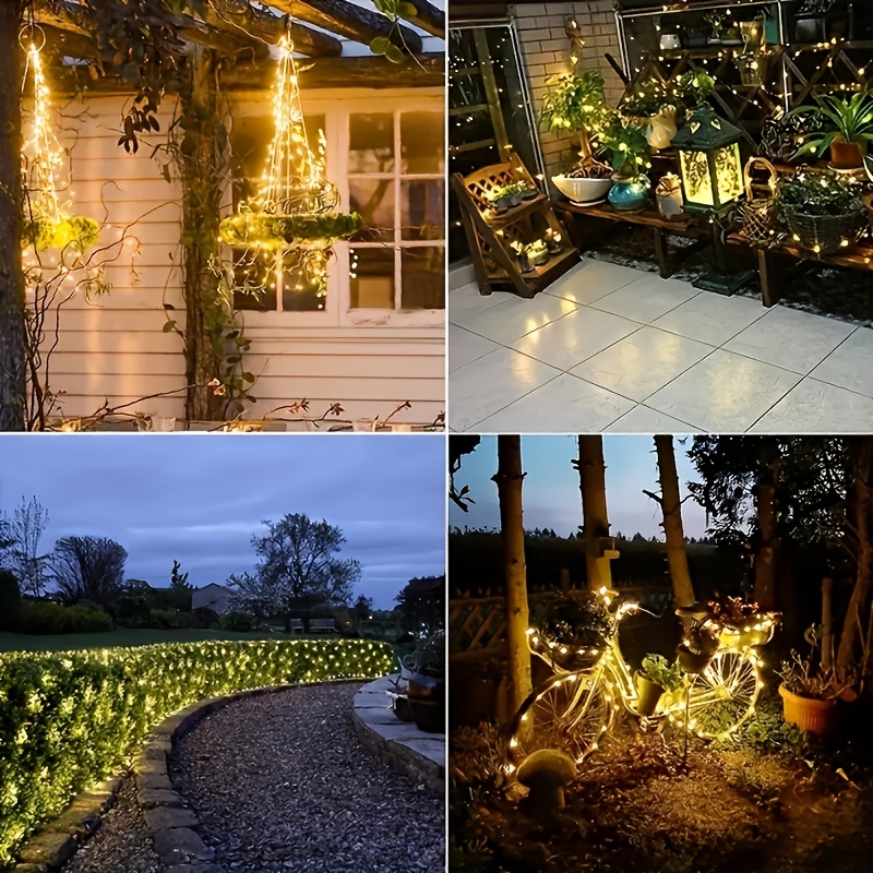 Solar Fairy Light String 8 Lighting Modes Waterproof Copper Wire String