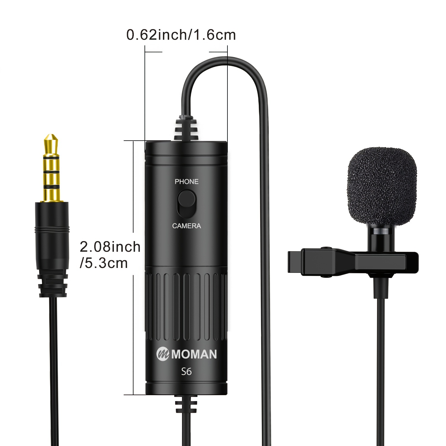 Universal Professional Lavalier Microphone Omnidirectional Mic for  Smartphone, PC, Laptop, Camera, DSLR, Audio Recorder