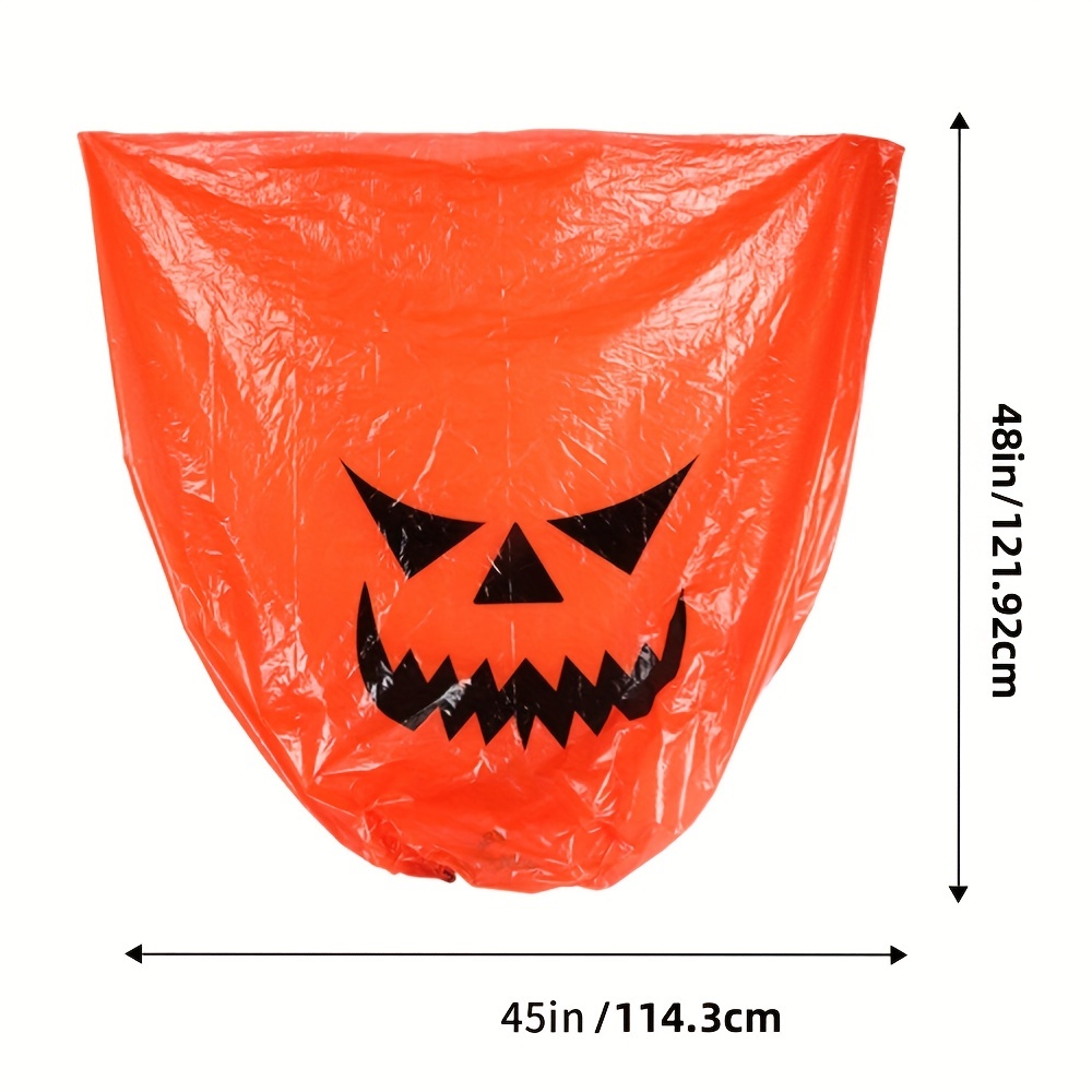 Halloween Large Pumpkin Lawn Bags Fall Plastic Leaf Trash - Temu