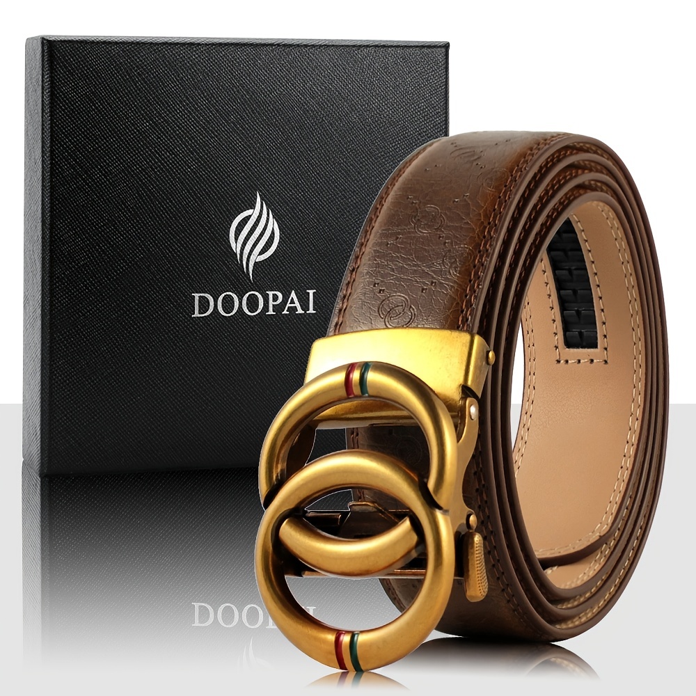 Luxury Black Gold Automatic Buckles Mens Leather Belts Alloy Button Male  Waistband Ratchet Dress Jeans Straps Adjustable Wedding - AliExpress