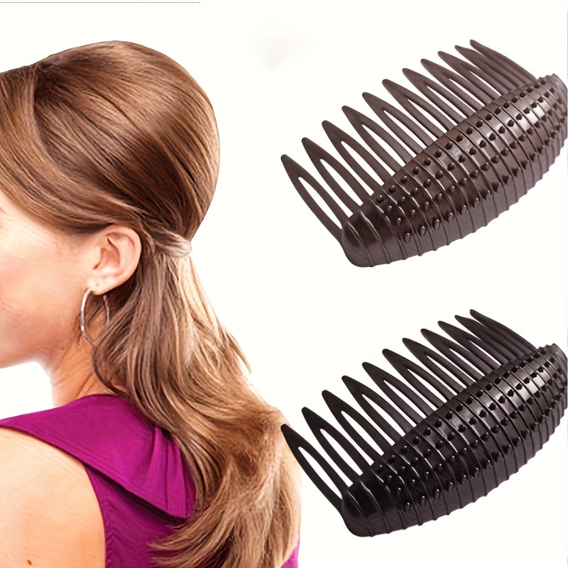 2pcs Hair Bun Invisible False Hair Clip Bump It Hair Accessories Insert  Styling Increased Hair Pad For Women Girls