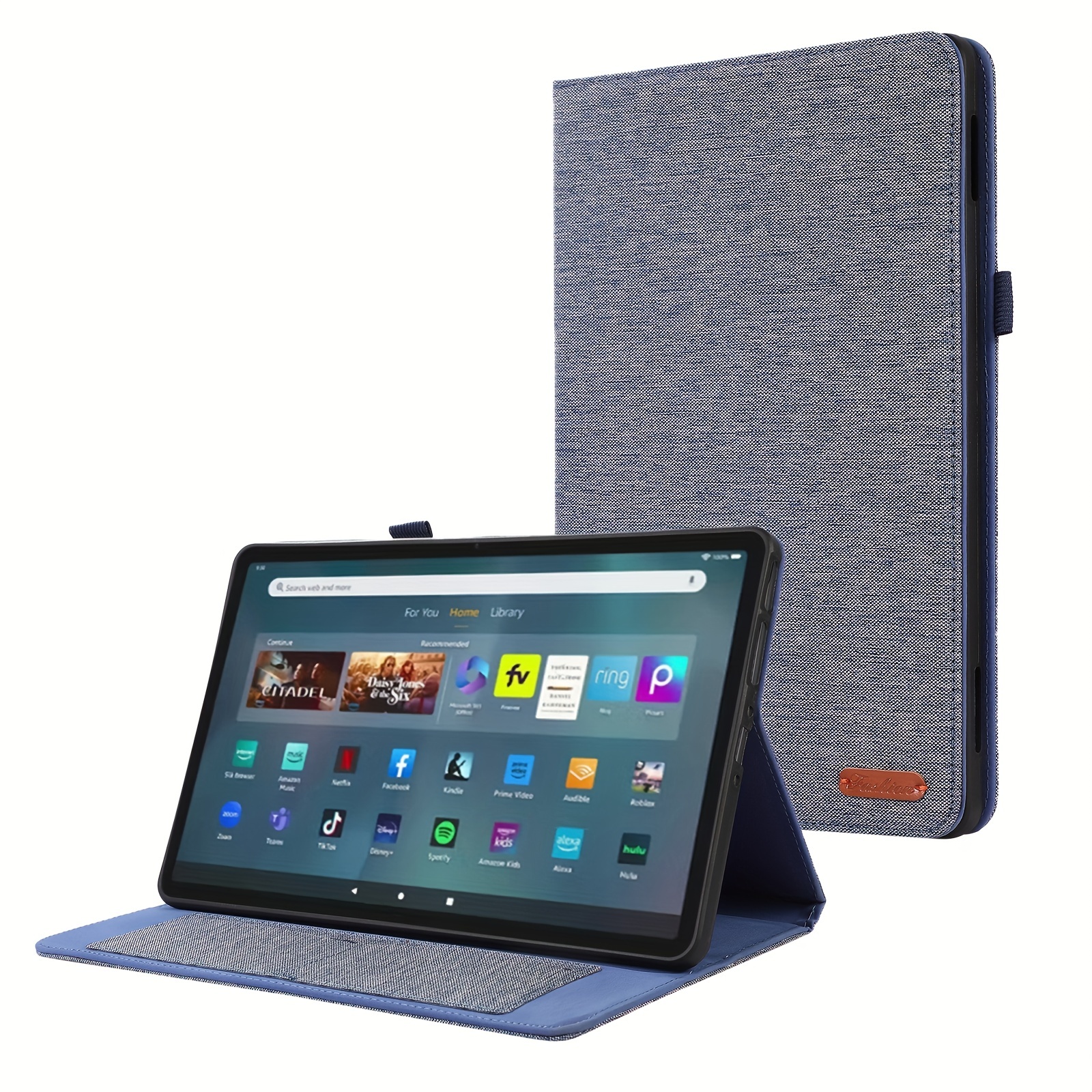 2023 new is suitable for amazon fire max 11 tablet denim pattern tpu soft case 11inch cover plug in card case cover