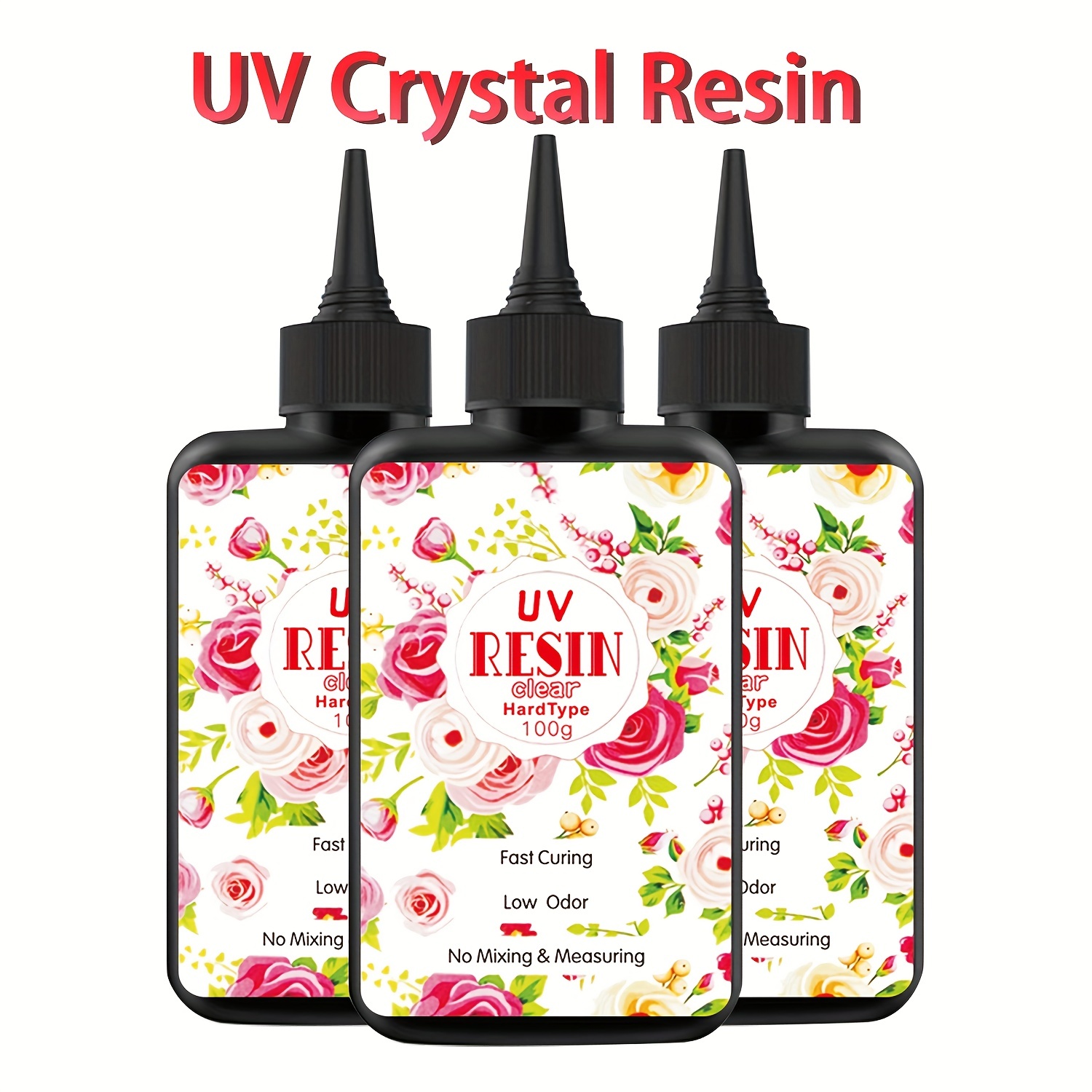  UV Resin with Light Jewelry Making: 100g Crystal Clear Hard  Glue Epoxy Resin for Beginners DIY Art Crafts Casting Curing : Arts, Crafts  & Sewing