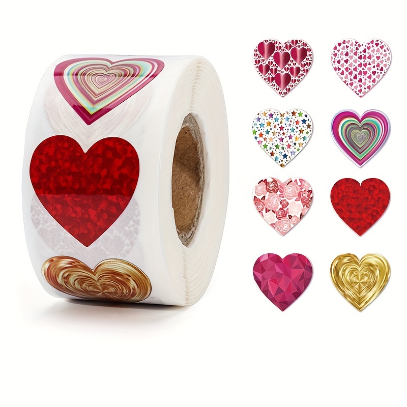 Heart shaped Valentine's Day Stickers Self adhesive Leopard - Temu