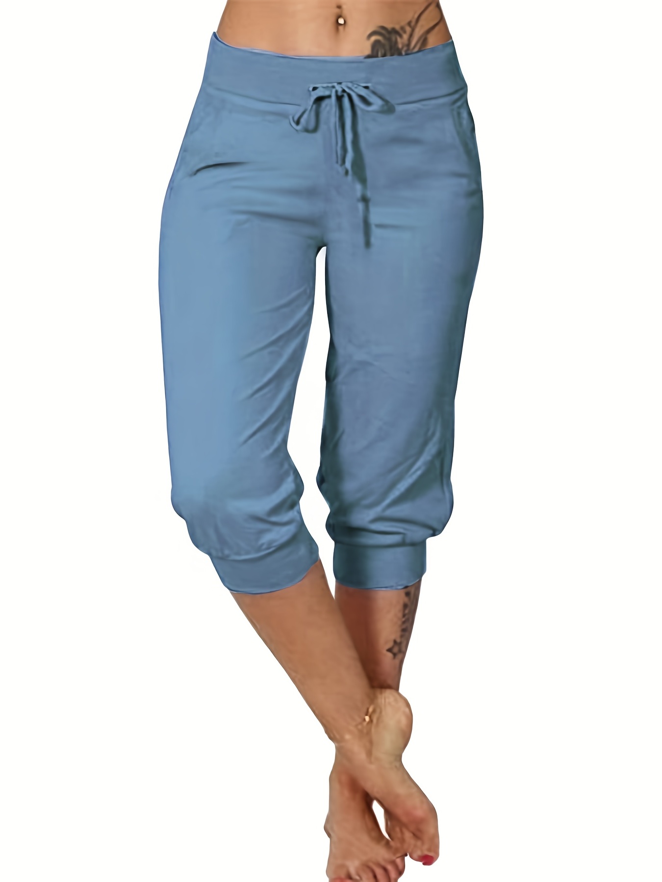 Buy Black & Blue Trousers & Pants for Women by Kryptic Online | Ajio.com