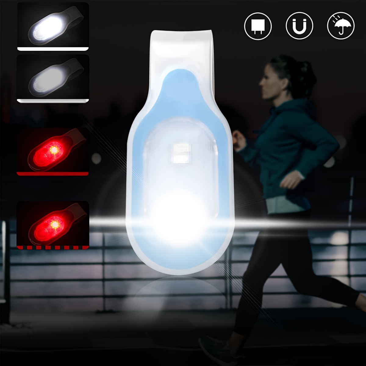 Runners Running Light, Running Gear réfléchissant, Brassard LED rechargeable  à lumière de sécurité, (2-pack)