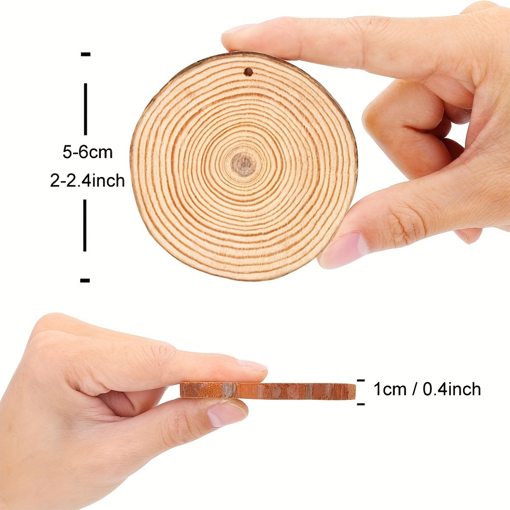 Diy Wooden Christmas Ornaments Predrilled Wood Circles For Crafts