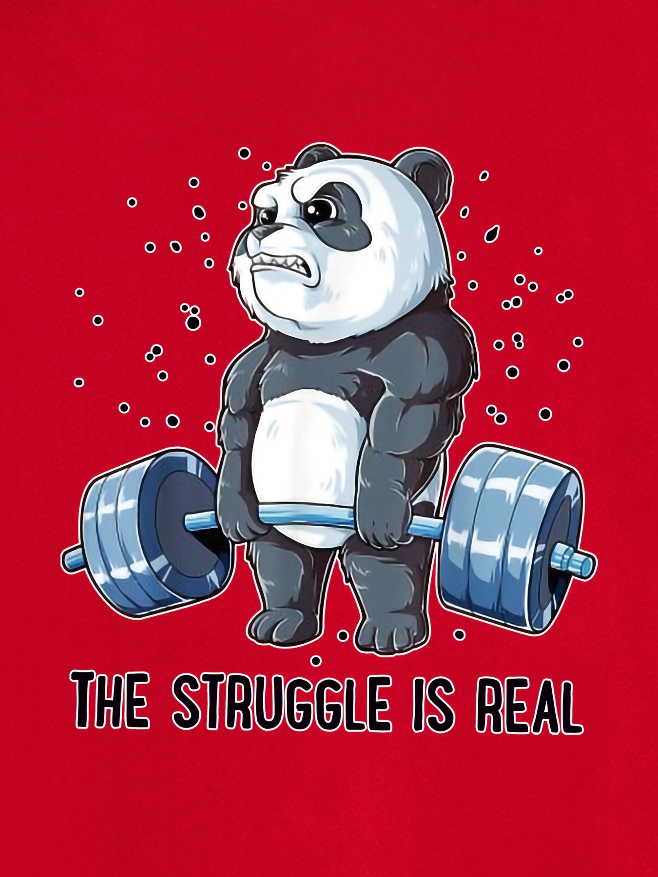 Panda Deadlift gift bodybuilder powerlifter Bear Men's T-Shirt