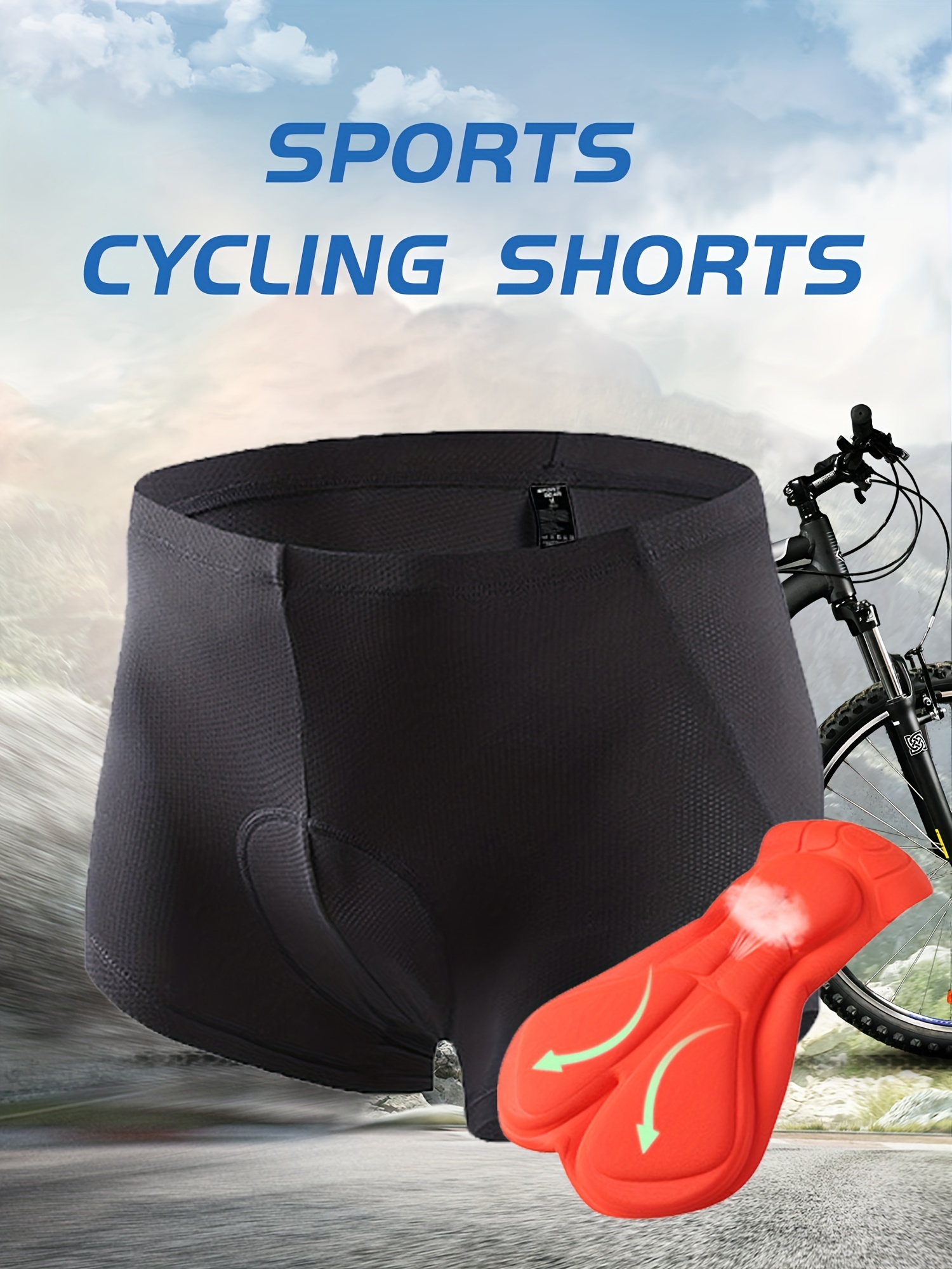 Men's Trendy 3d Padded Cycling Shorts Active Mid Stretch - Temu