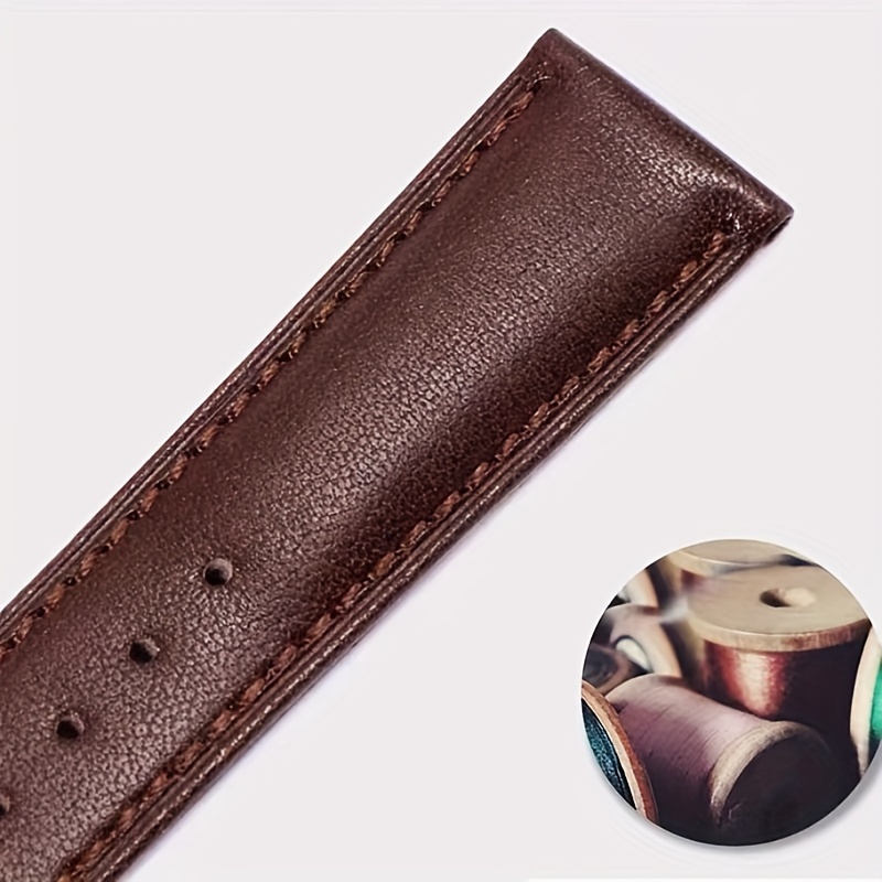 pu leather watchband 14mm 16mm 18mm 20mm 22mm 24mm straps with solid automatic     business watch band   for gifts details 5