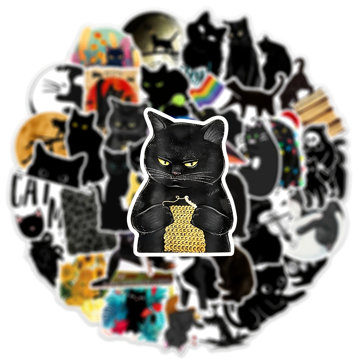 Cartoon Cute Pixel Pet Cat Stickers Storage Box Notebook Computer Mobile  Phone Creative Waterproof Stickers - Temu Austria