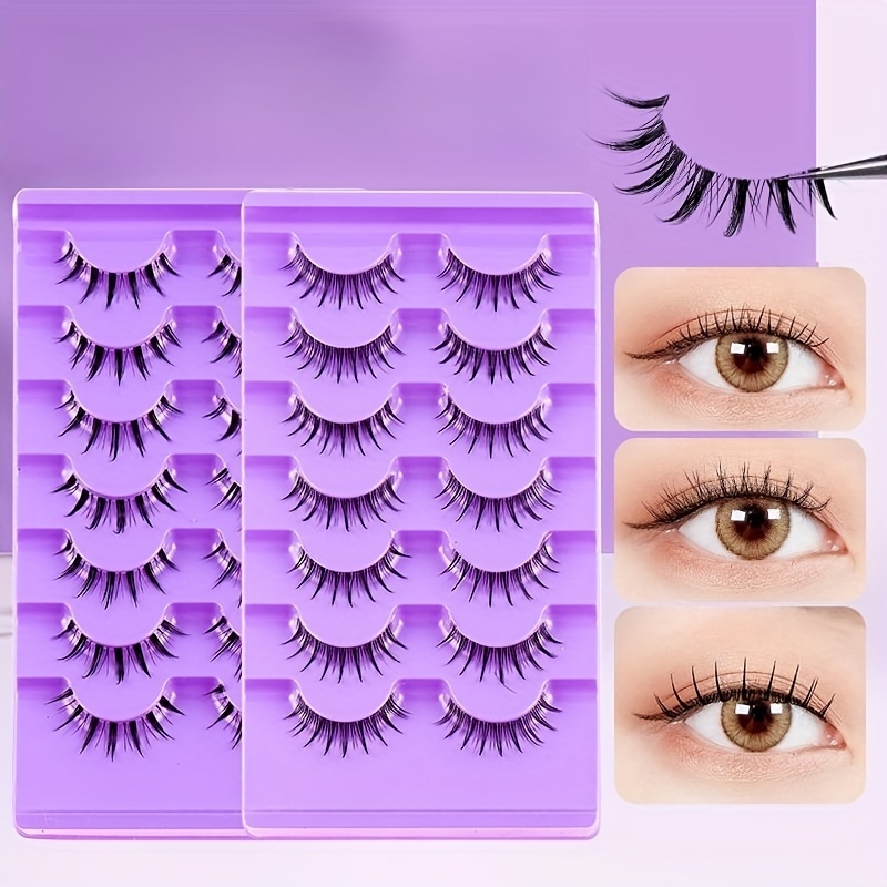 New Japanese Anime False Eyelashes Cosplay Lashes Extension Naturally Thick  Fairy Eyelashes Daily Beauty Makeup Sunflower Lashes - False Eyelashes -  AliExpress