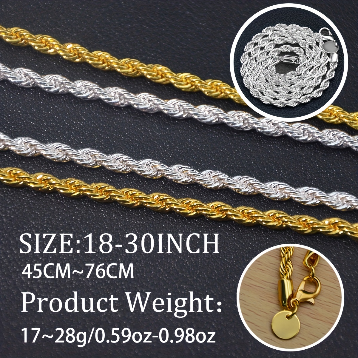 Gorgeous Gold plated Big Drill Hair Rope With Diamonds - Temu