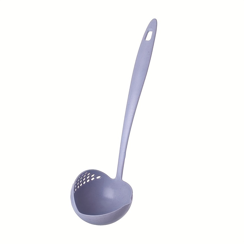 Eco Friendly 2 in 1 Filter & Soup Spoon Long Handle Plastic Hot Pot Utensil