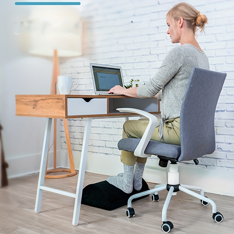 WFH Sitting Desk With Footrest, Home Office Desk