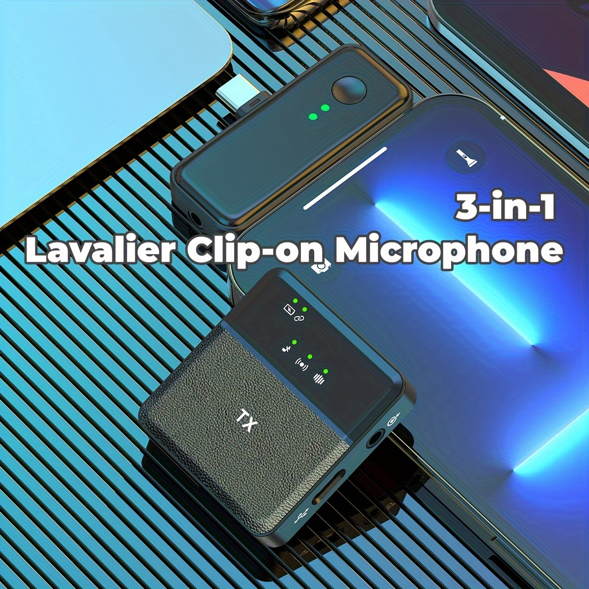 Multifunctional Wireless Lavalier Microphone Smartphone - Temu