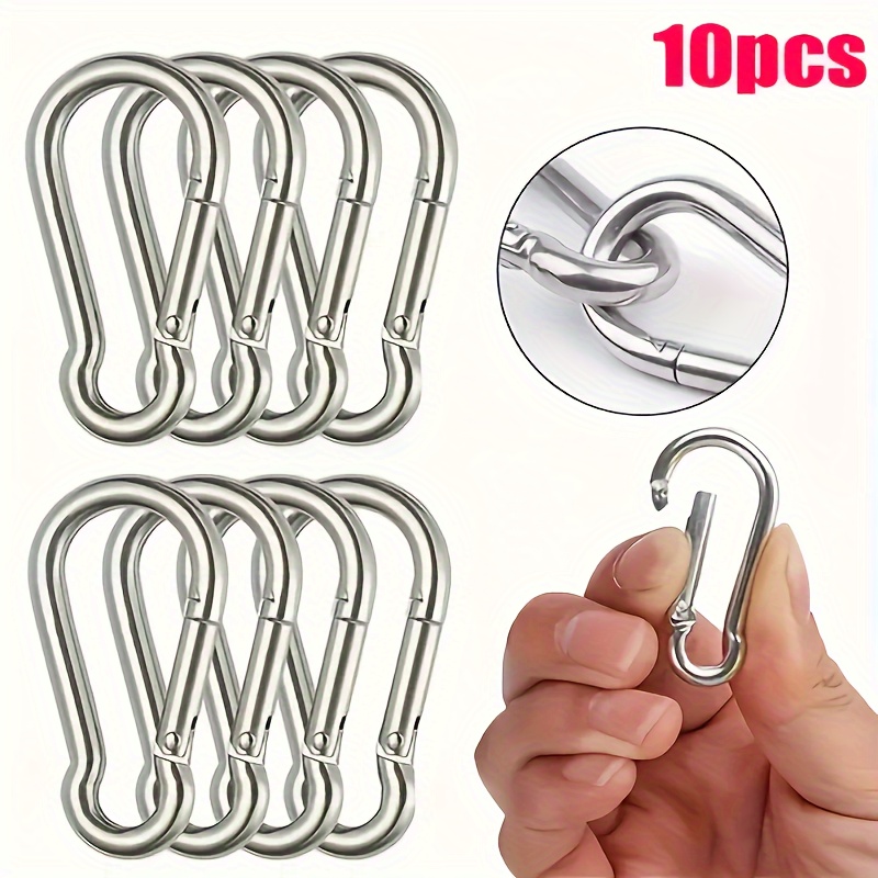 1pc Mini Carabiners Steel Spring Carabiner Snap Hooks Carabiner Clip  Keychain Outdoor Camping Climbing Hiking D-ring Buckles