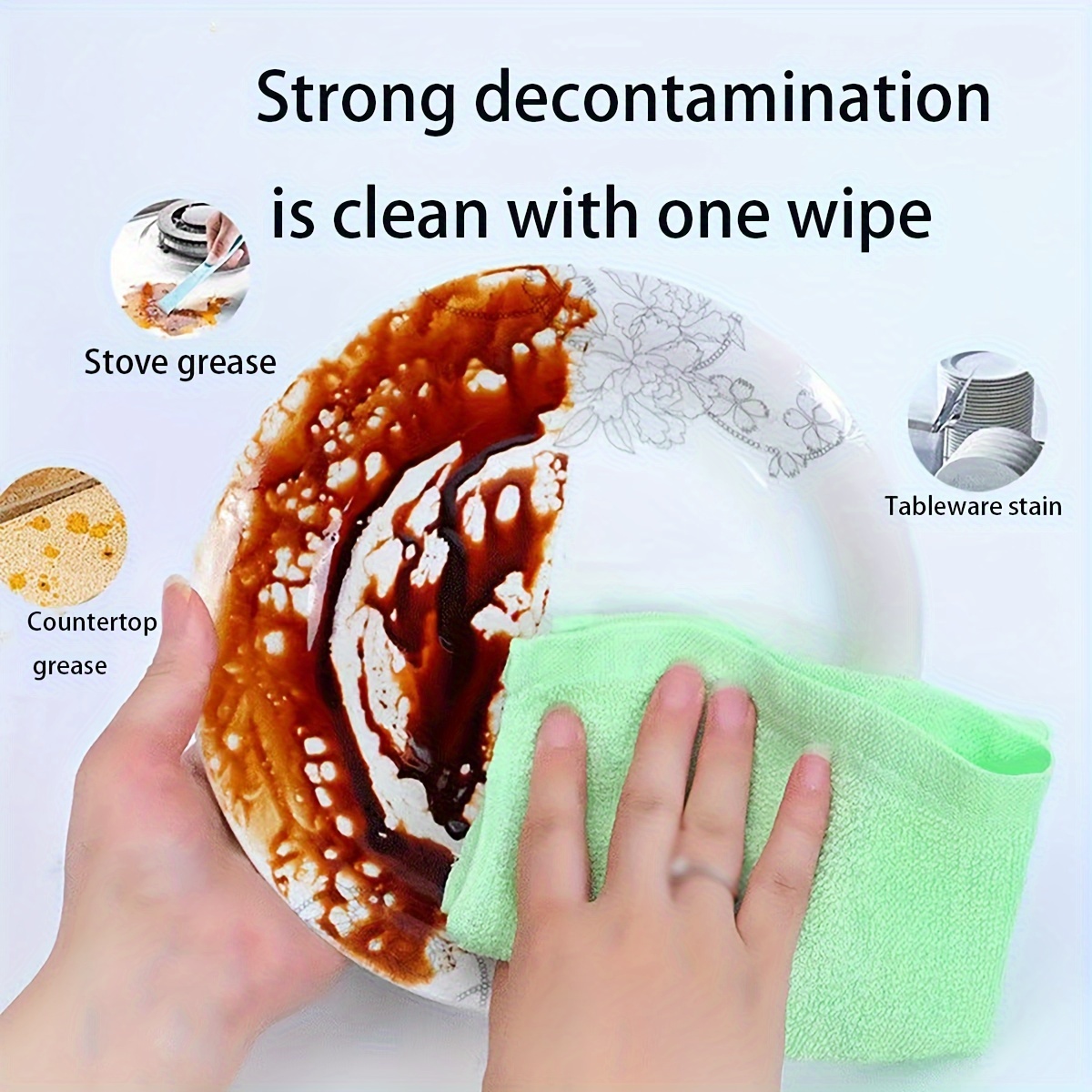 Wire Dishcloth Daily Cleaning Cloth Grid Non stick Oil - Temu