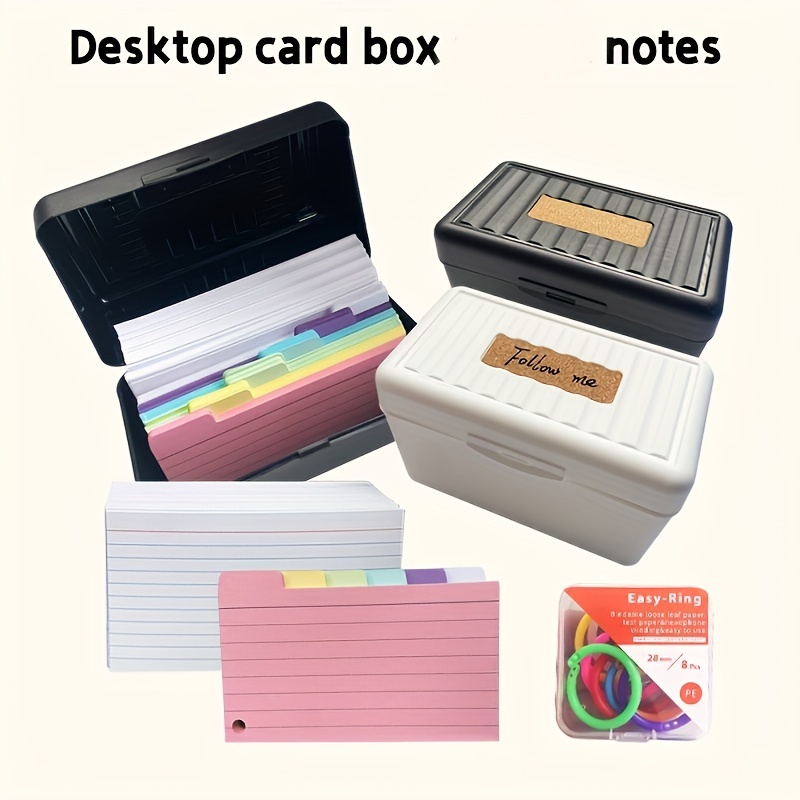Plastic Card Box Memo Index Card - Temu