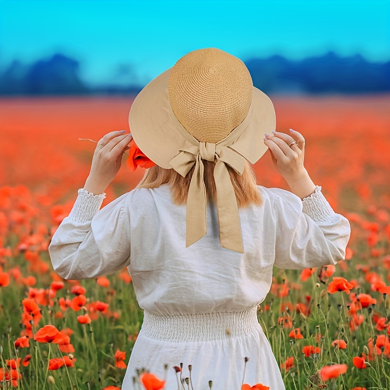 Bowknot Cotton Bucket Hat Hollow Breathable Travel Beach Sun Hats