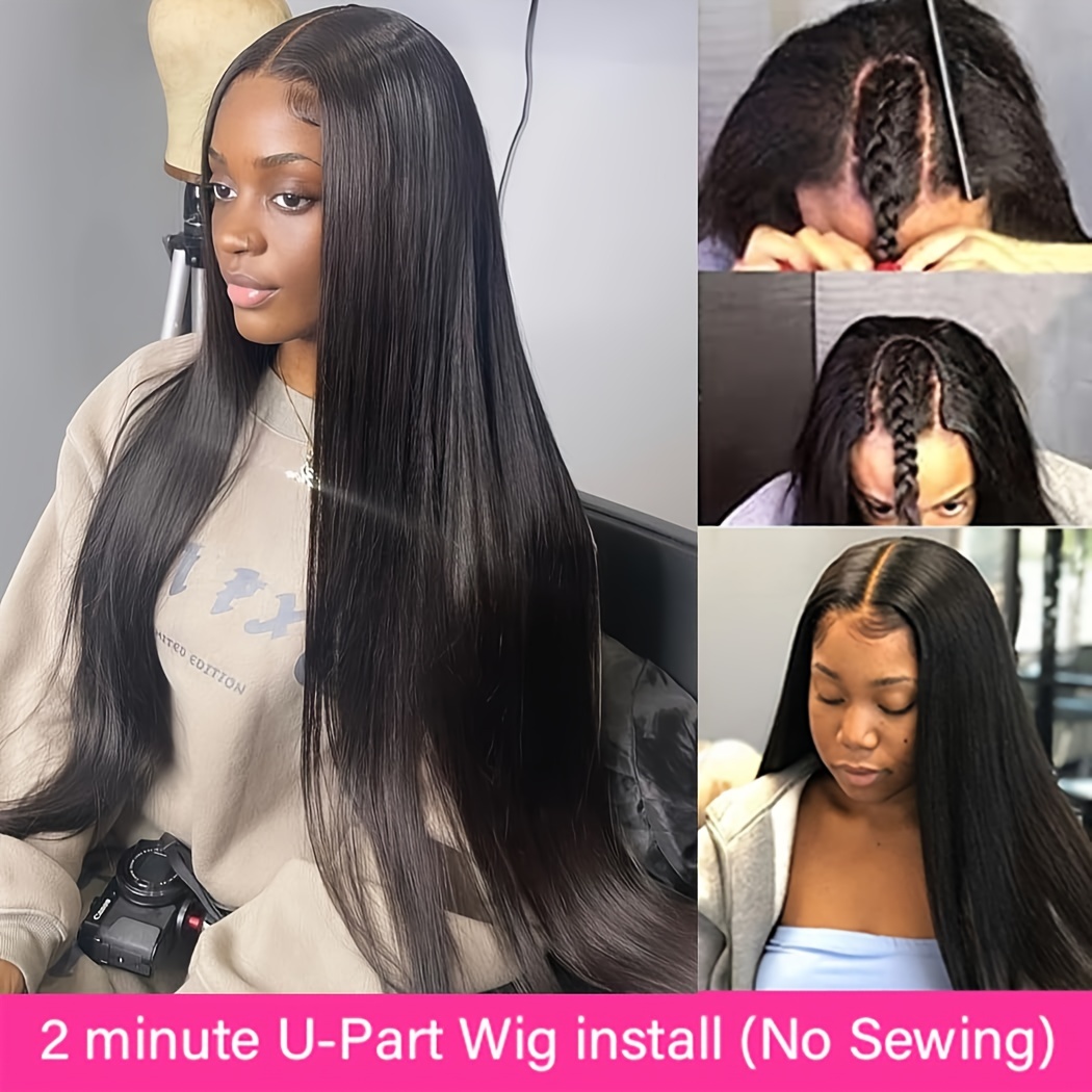 2 Minute U-Part Wig Install (No Sewing!) 