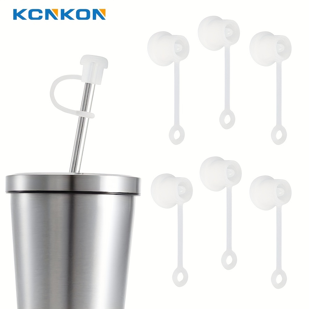 0.59 Inches Glass Straw Cap Fit the Tumblers with Lids and Straws, Straw  Cover Clear, Keeps all the Dust Out, Healthy, Reusable,Eco Friendly