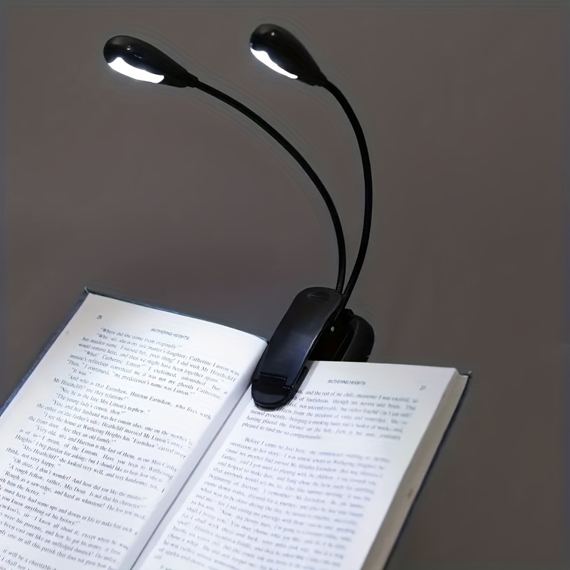 2x Lámpara LED de Lectura para Ordenador Portátil para Libro, Piano,  Cabecero de Cama, Escritorio, Cálido para Los Ojos, Par Salvador Luces de  lectura para libros