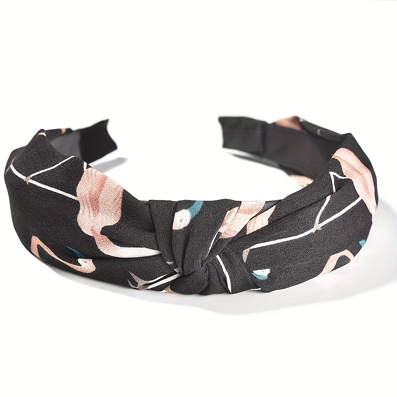 Flamingo Fabric Hair Scrunchies Boho Style Headband