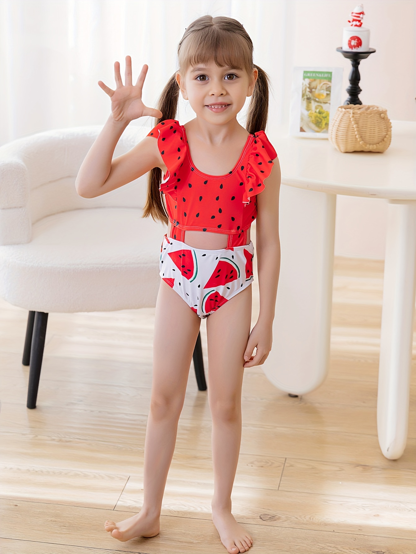 Watermelon Girls Swimsuits (8 - 20), Blue Summer Fruit Cute Kids Jr Ju –  Starcove Fashion