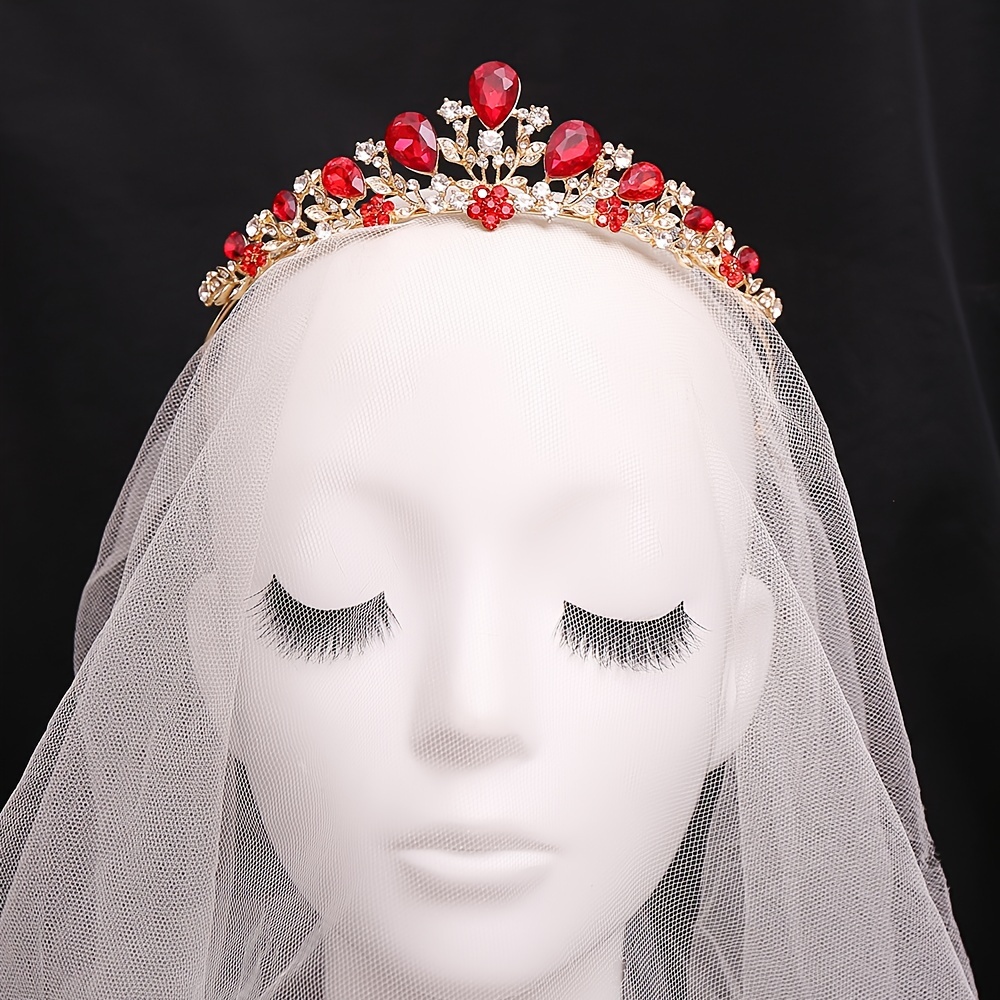 Colorful Rhinestone Crown Hairband Headband Bridal Wedding Party Favor  Decorations Princess Tiara Cosplay Costumes Hair Accessories - Temu Italy