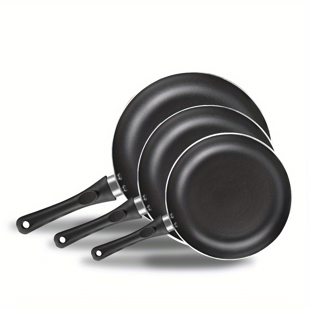 Pots And Pans Set, Aluminum Cookware Set, Nonstick Coating, Fry Pan,  Stockpot With Lid, Black - Temu