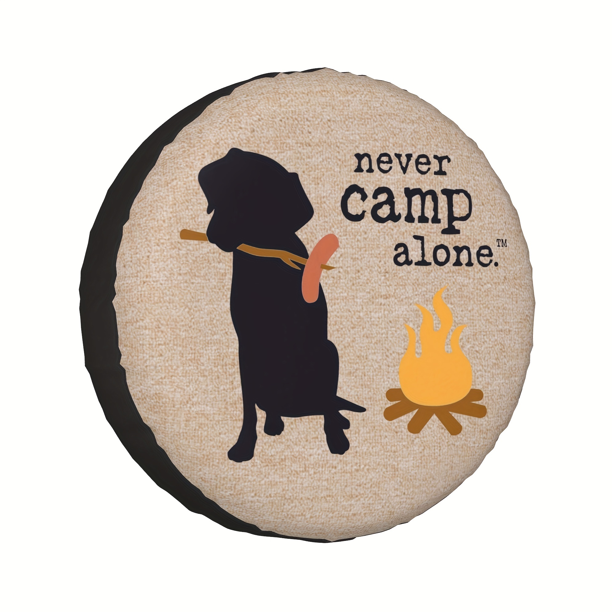 Never Camp Alone Dog Spare Tire Cover Weatherproof Dust-proof Universal For  Rv Suv Trailer For Wrangler And Many Vehicle Temu