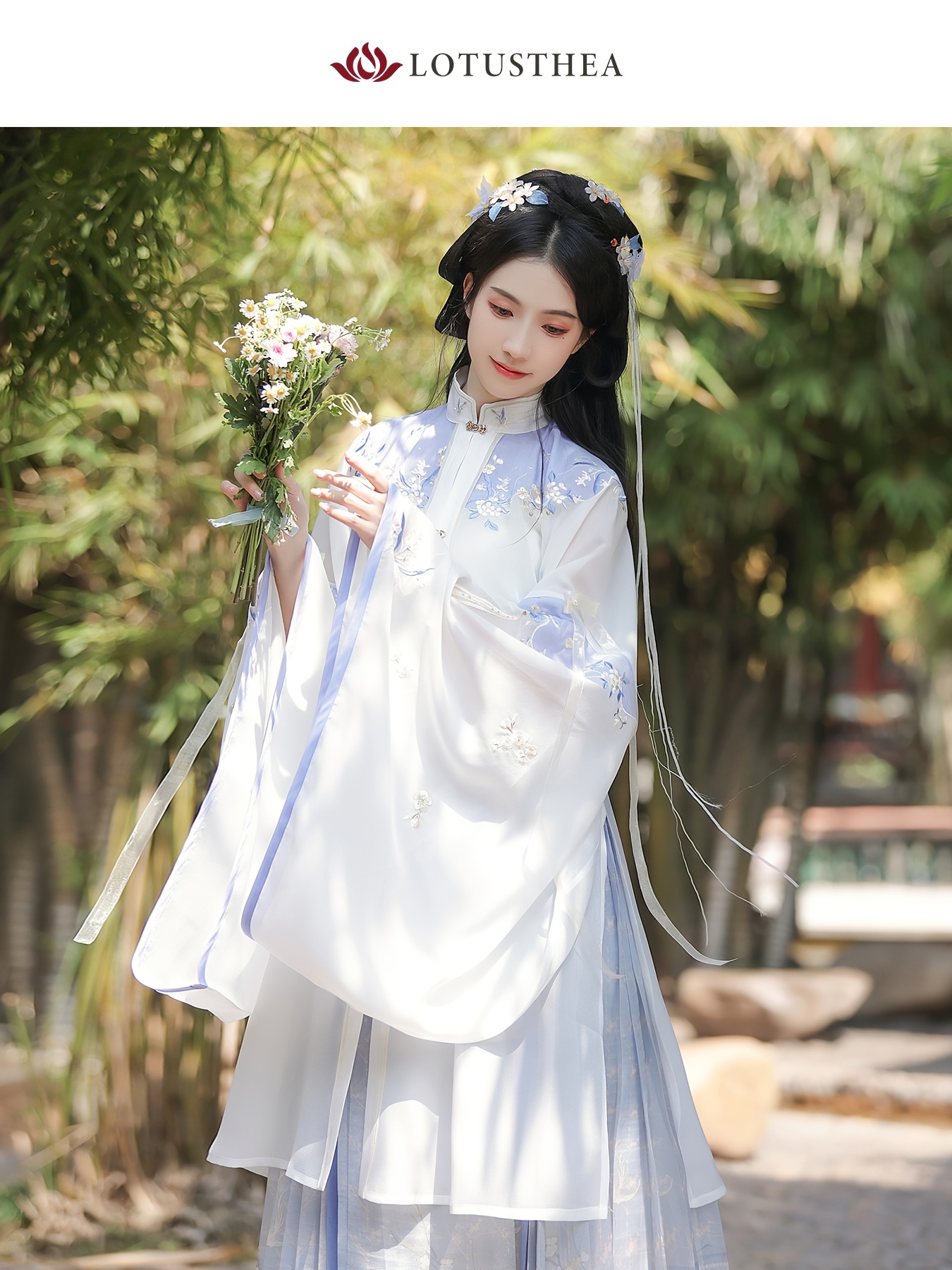 Chinese Hanfu High Neck Duijin Top Mamianqun Skirt Set - Temu