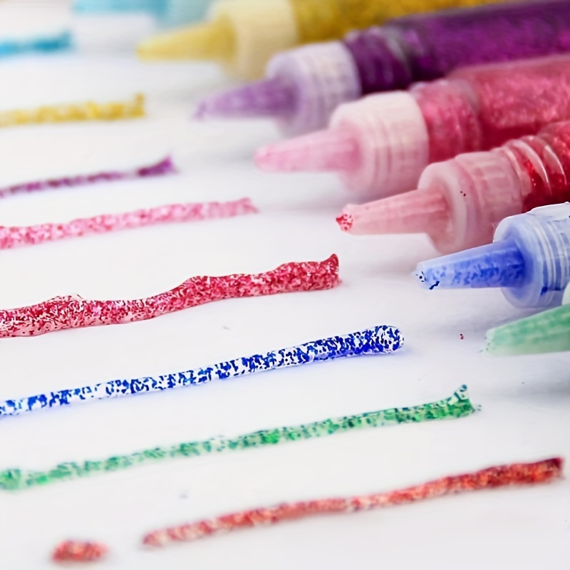 Washable Glitter Glue Sticks Set Diy Art And Crafts Glitter - Temu