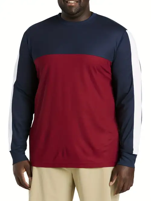 Plus Size Men's Solid Fashion Piles Of Collar T shirt - Temu