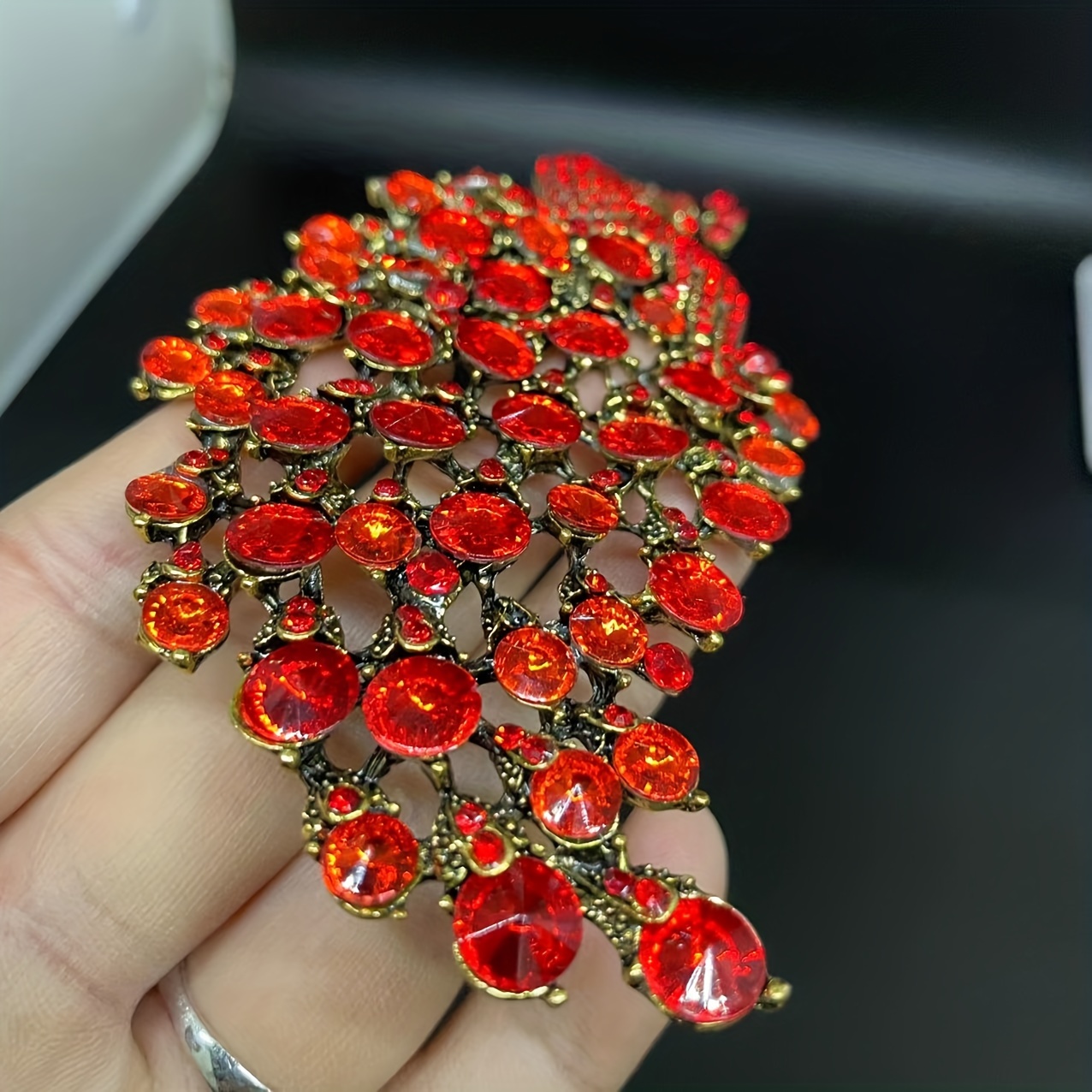 Peacock Brooch Jewelry Accessories Women Crystal Rhinestone Corsage  Brooches