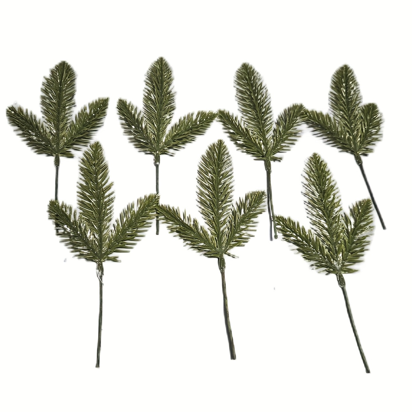 12pcs Christmas Faux Greenery Pine Sprigs, Fake Cedar Pine Twigs Stems  Picks,Christmas Fake Pine Sprigs For Craft DIY Garland Decor