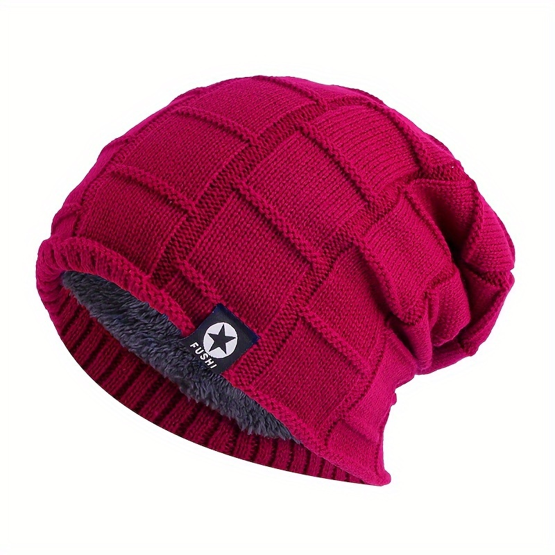 Gorro Punto Invierno Suave Cálido Unisex Dobladillo En Colores - Joyería  Accesorios - Temu