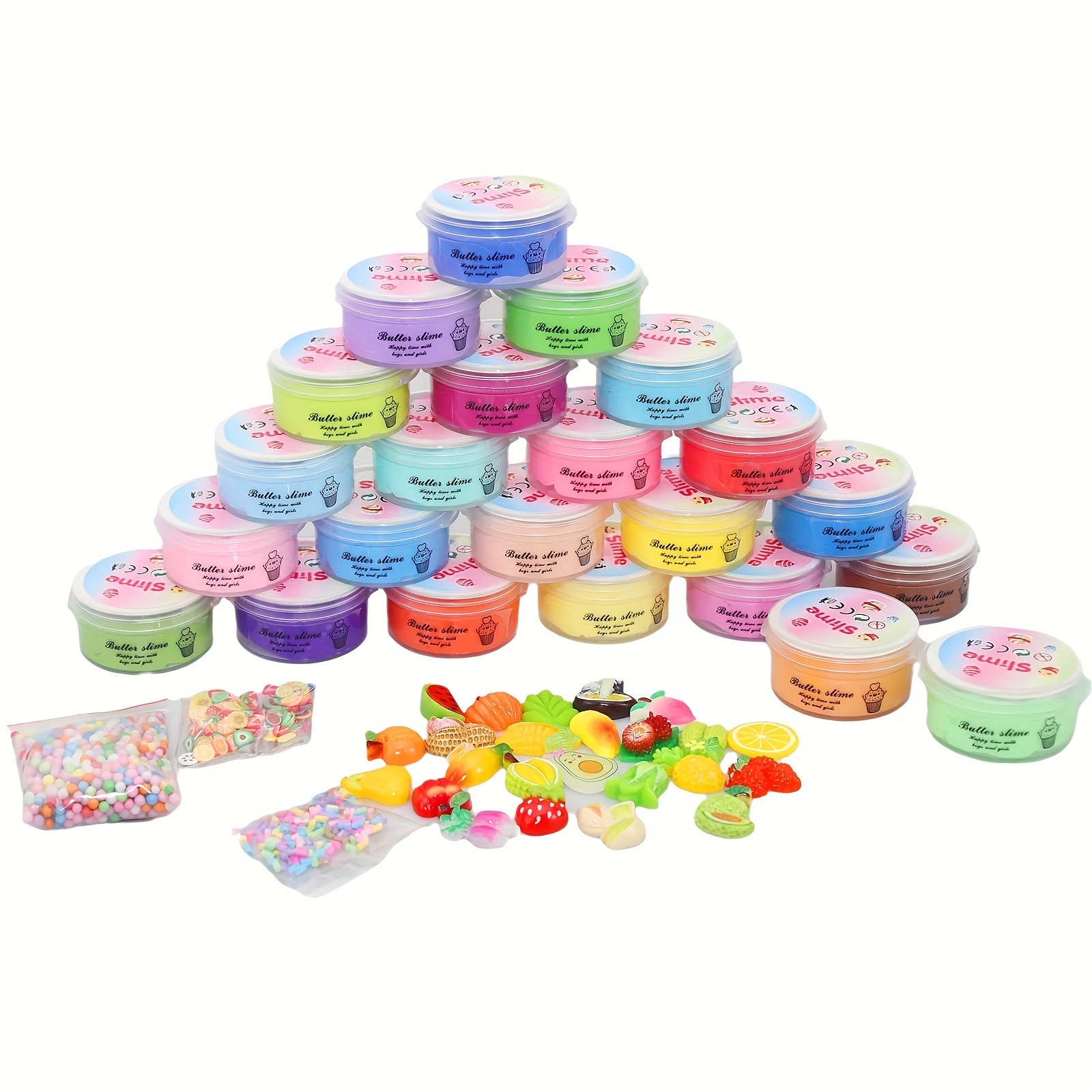 Butter Slime Kit 14 pack for Party Favors, Soft, Scented & Non-Sticky,  Birthday