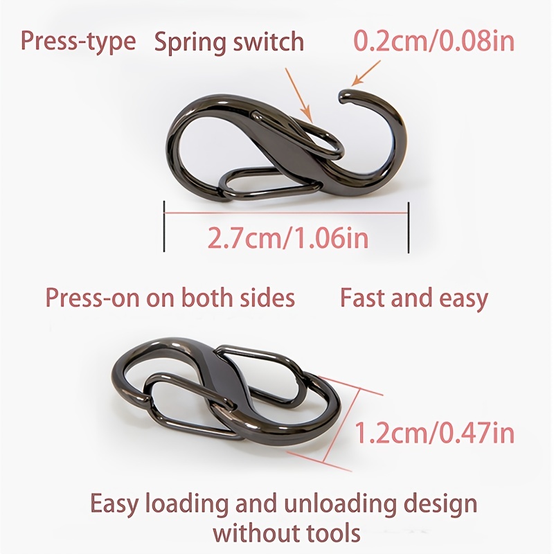 Adjustable Metal Buckle Clip Bag Chain Strap Double End - Temu