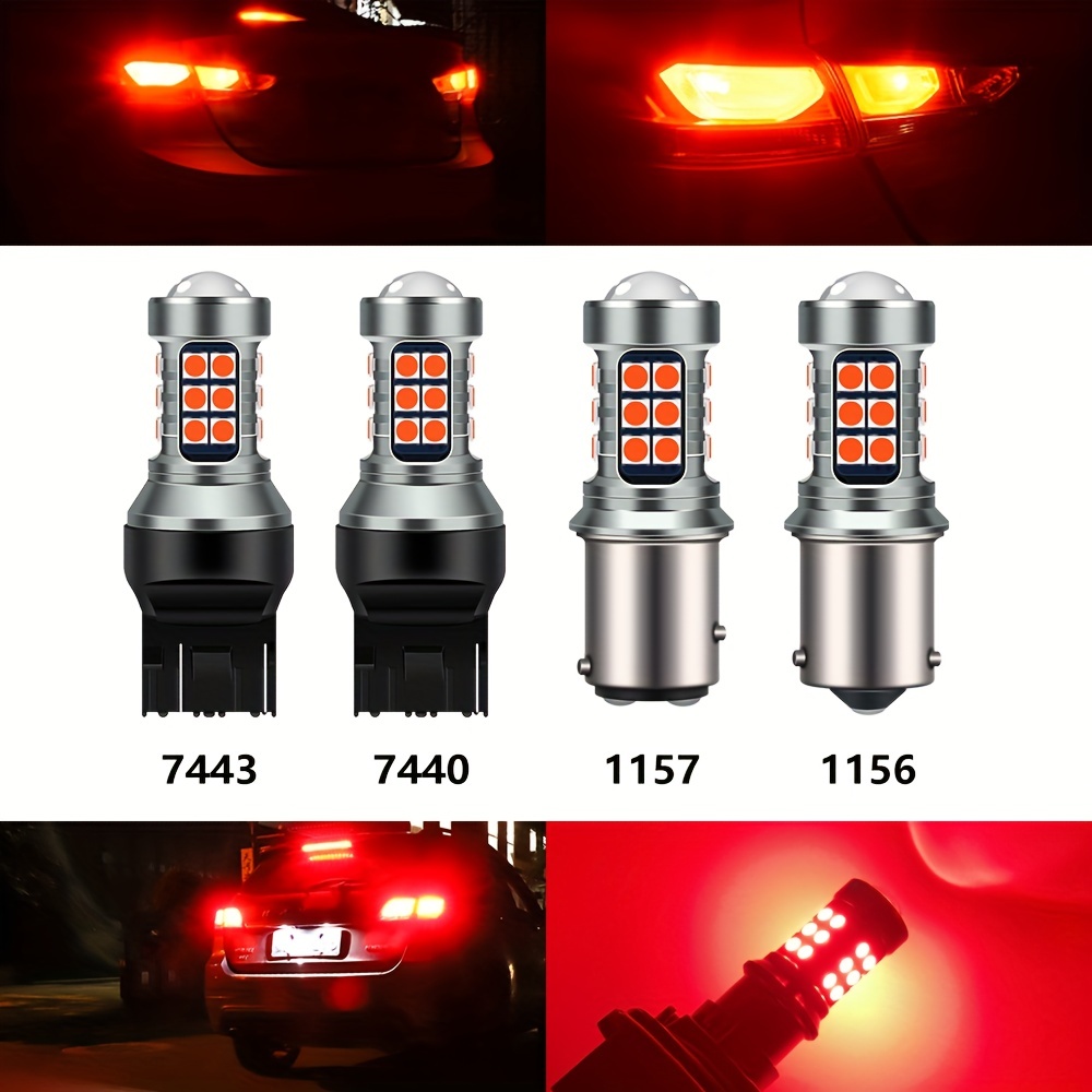 2 bombillas LED W5W 194 T10 de cuña para placa de matrícula,  3000 K, 6000 K, bombilla para interior de automóvil, cúpula y mapa, luz de  puerta (10 piezas, rojo) : Automotriz