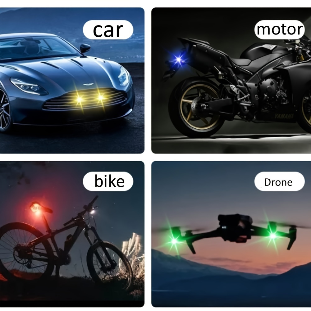 wireless led light multi application 7 color aircraft strobe light for motor car drone anti collision night signal light details 2
