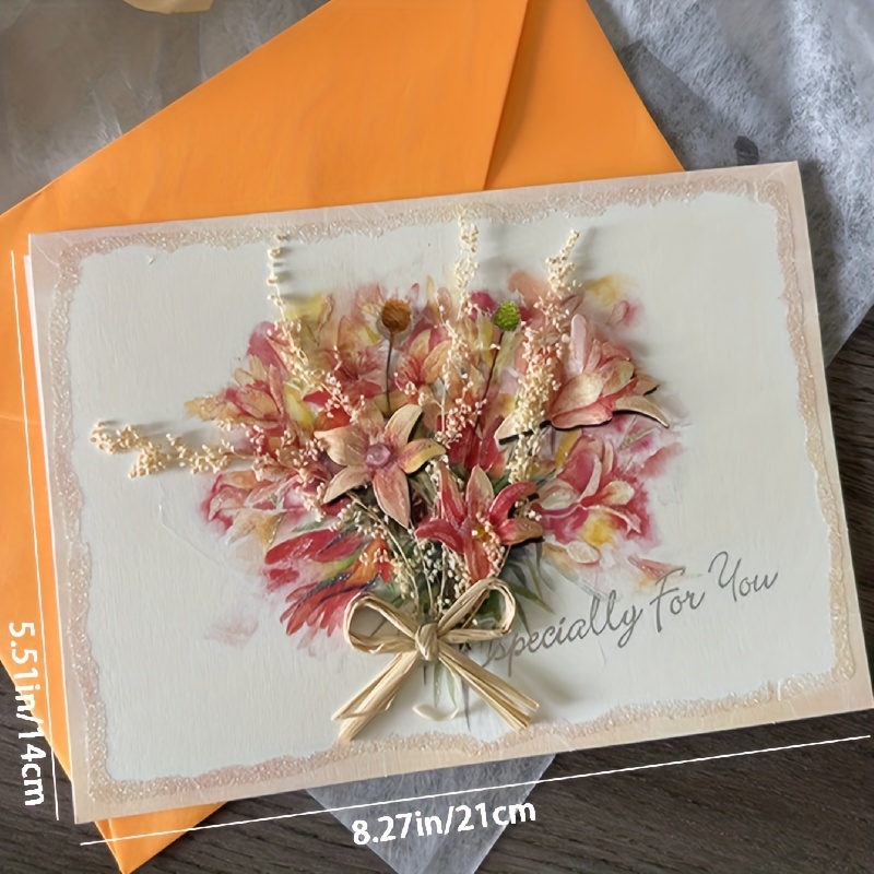 Mother's Day Greeting Cards Blessing Thank You Bouquet Cards - Temu