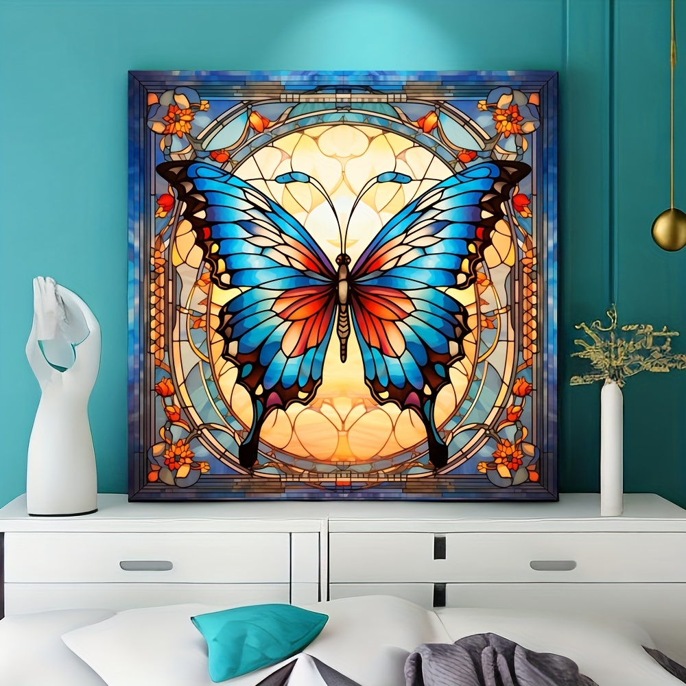 BUTTERFLY DIAMOND PAINTING, FRAMED DIAMOND ART