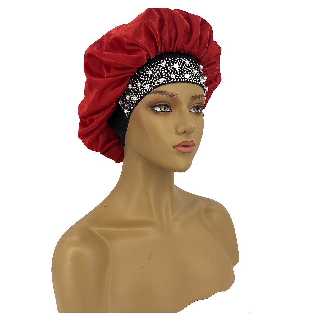 1pc Extra Large Satin Bonnets Dormire, Bonnets Capelli Donne Trecce Capelli  Ricci, Cappello Notte In Seta Laser Doccia - Bellezza E Salute - Temu Italy