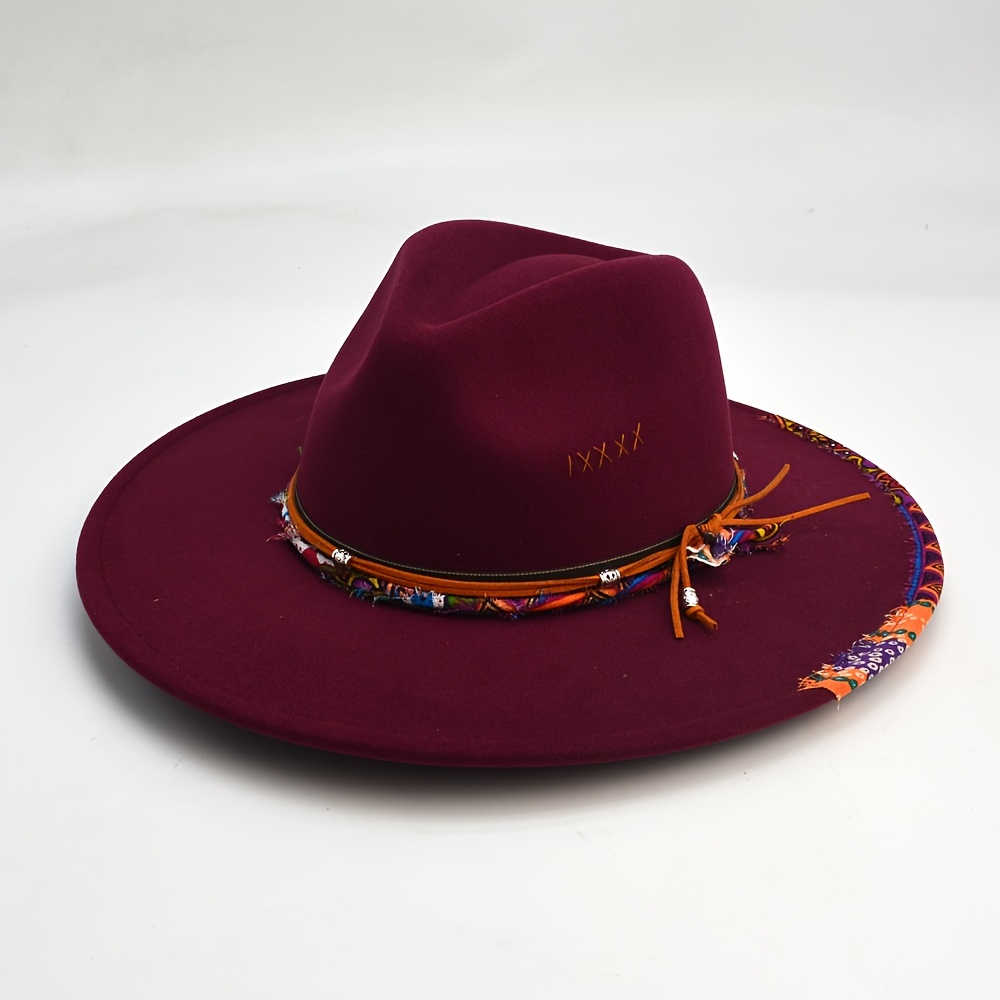Stylish Floral Print Fedora Hats Elegant Cotton Lightweight Vintage Felt Hat Jazz Panama Hat Fedoras for Women,Temu