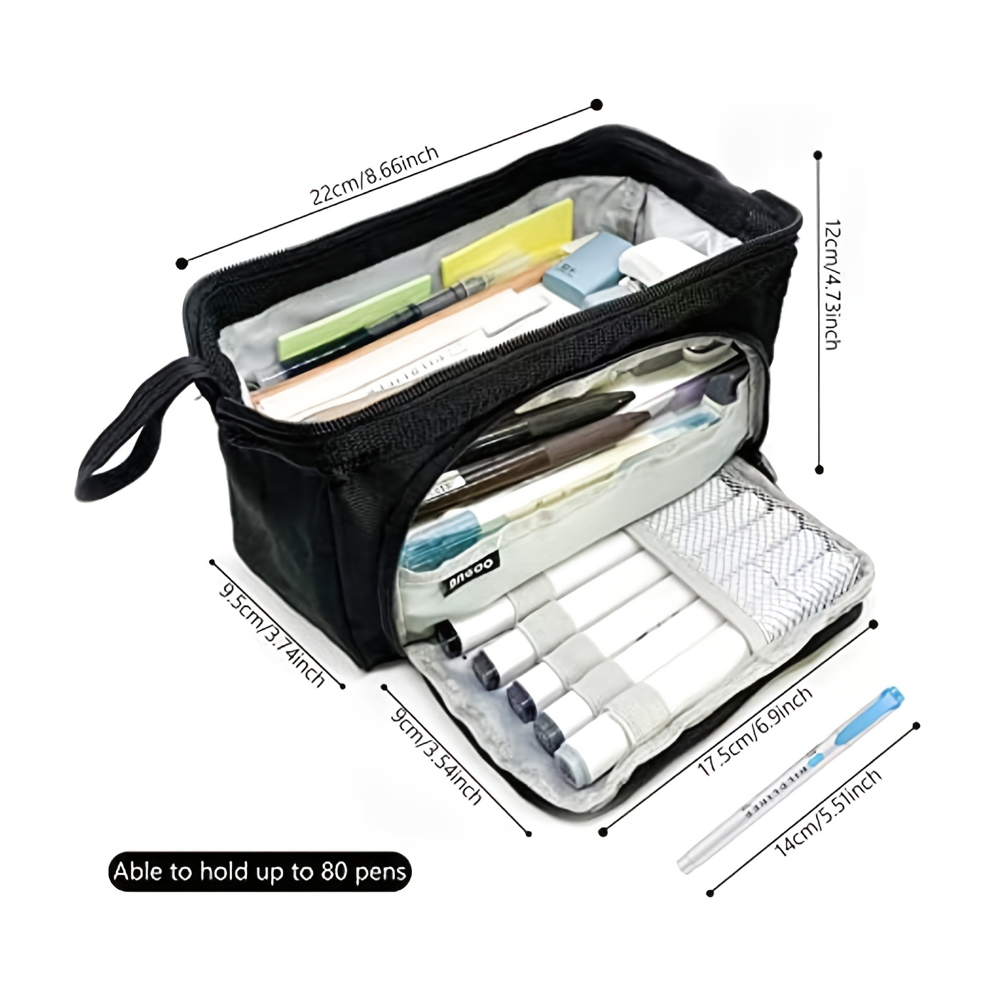 Big Capacity Pencil Case Oxford Storage Pouch Marker Pen Case Simple  Stationery Bag School Office Organizer - AliExpress